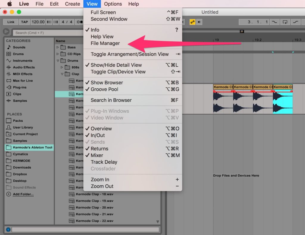 cymatics ableton shortcuts