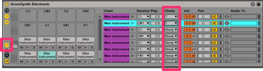 ableton tutorial tips know need drums choke channels select different