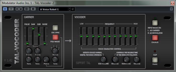 cymatics-vocoder vst plugins-TAL