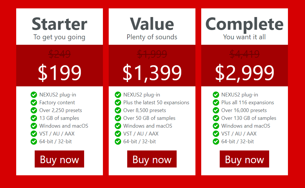 cymatics-nexus vst-pricing