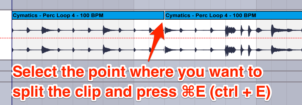 cymatics-ableton keyboard-shortcuts-split clips